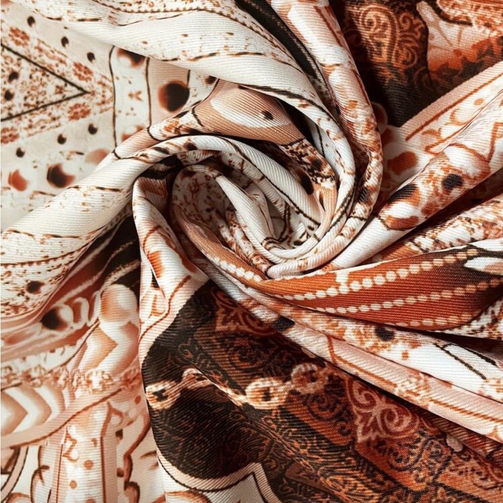 Bohemian Orange and White Dress Plus Sz 14 nwt - Picture 3 of 4